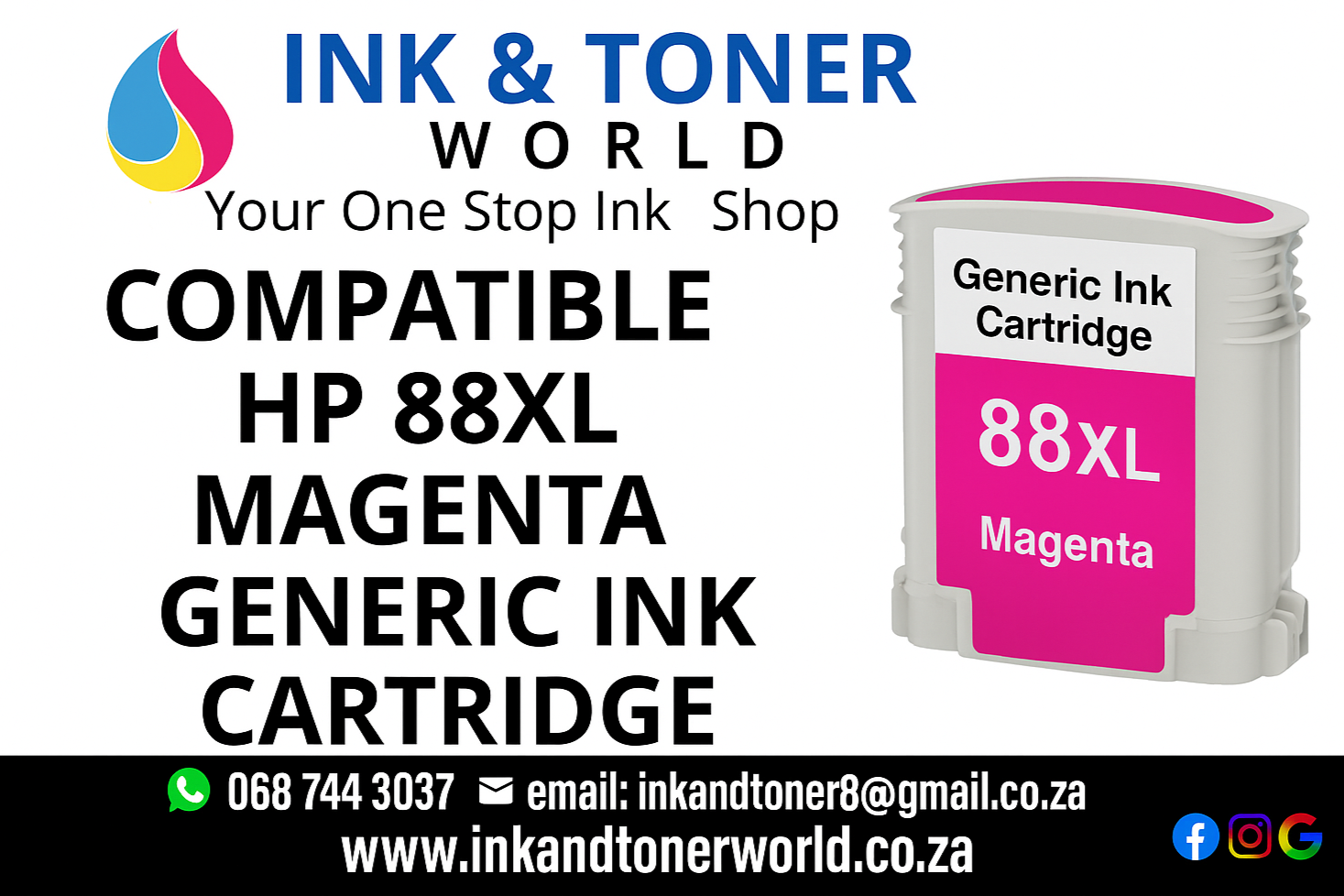 Compatible HP 88XL Magenta Generic Ink Cartridge