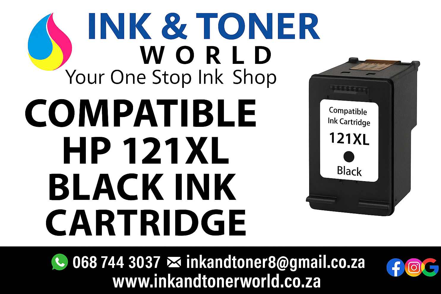 Compatible HP 121XL CC641HE Black Ink Cartridge