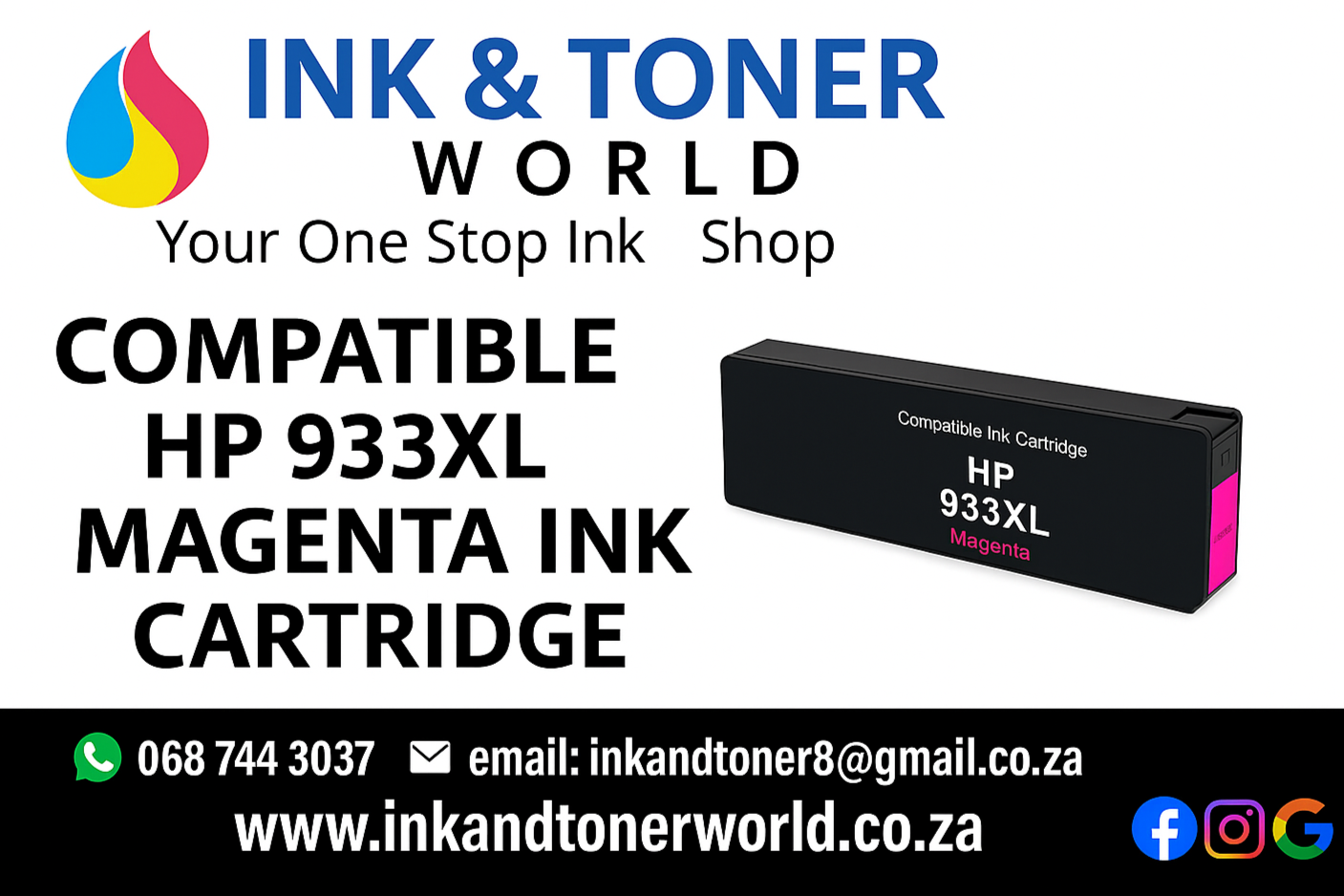 Compatible HP 933XL  Ink Cartridge Magenta