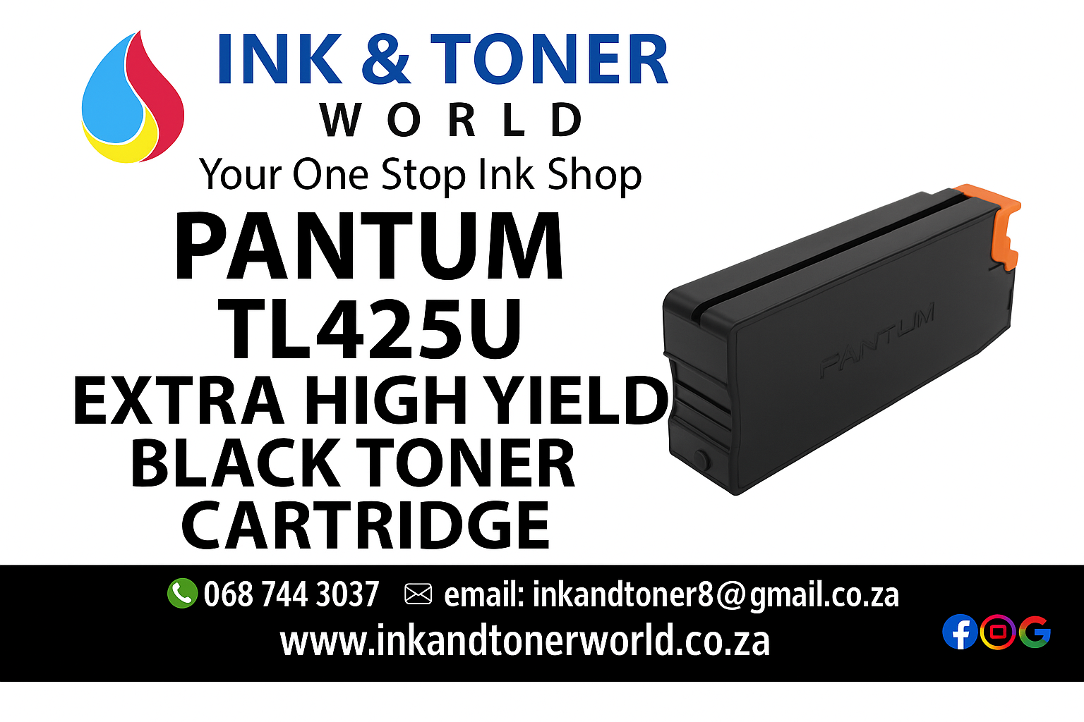 PANTUM TL425U EXTRA HIGH YIELD BLACK TONER CARTRIDGE