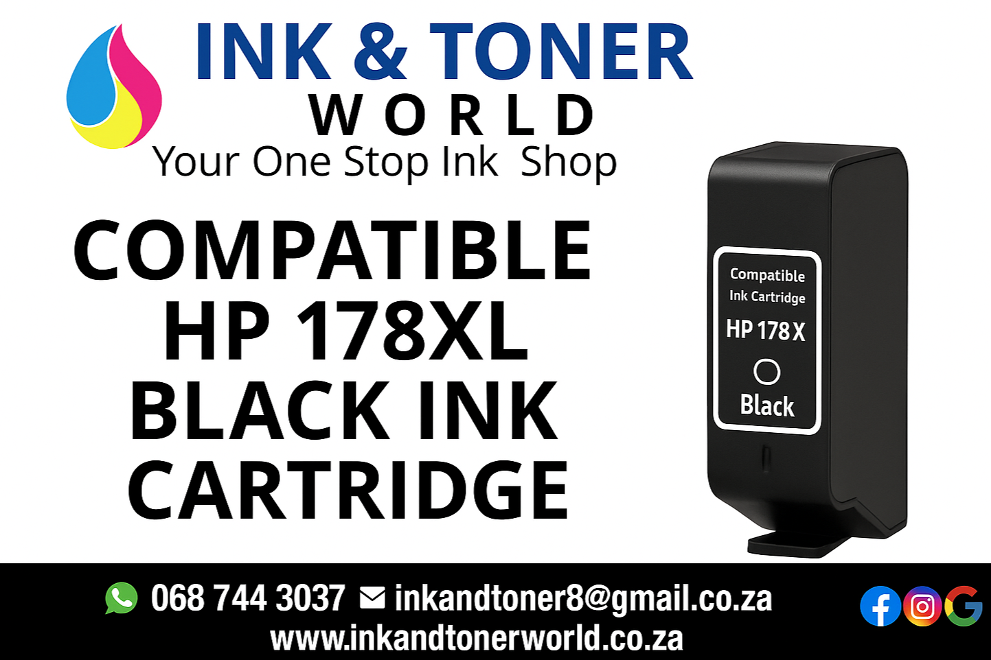 Compatible HP 178XL-Black  Ink Cartridge (CN684HE)