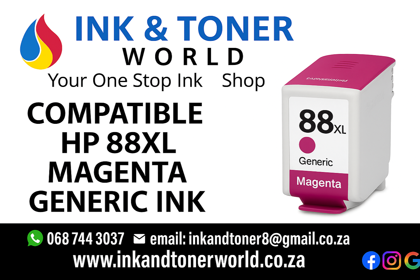 Compatible HP 88XL Yellow  Ink Cartridge