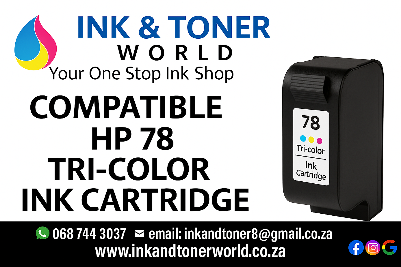 Compatible HP 78 Tri-Color Ink Cartridge