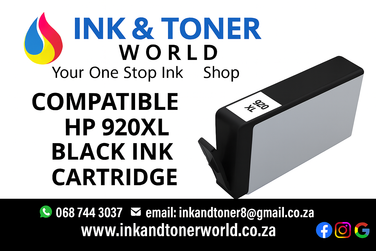 Compatible HP 920XL Black  Ink Cartridge