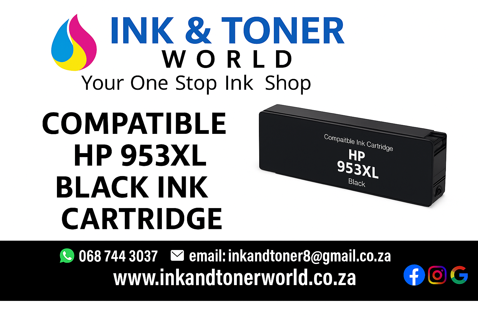 Compatible HP 953XL Black  Ink (L0S70AE)