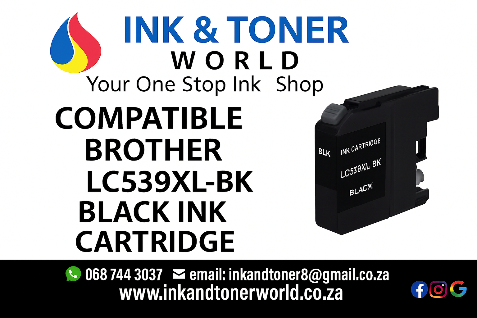 Compatible Brother LC539XL-BK Black Ink cartridge