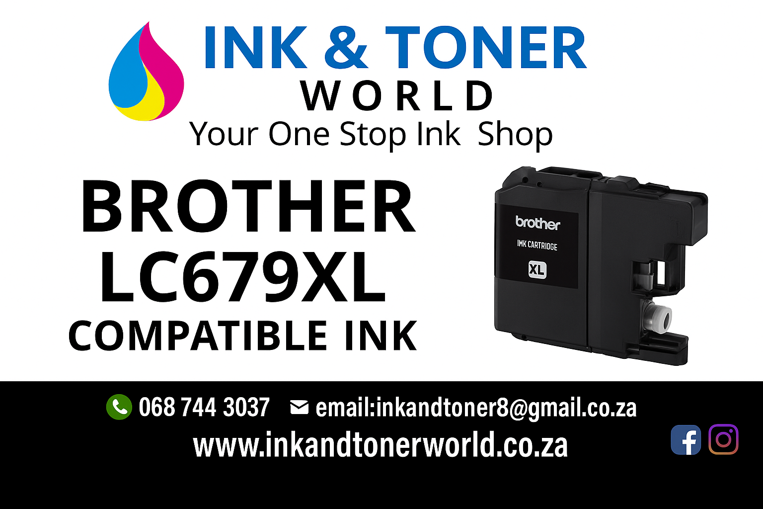 Compatible Brother LC679XL- Black ink Cartridge