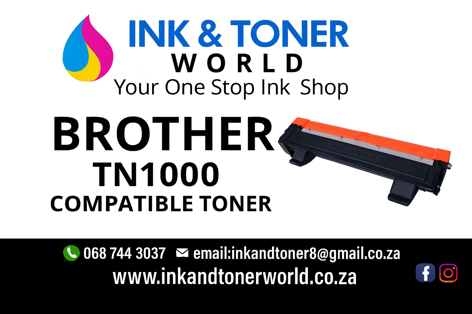 Brother TN1000 Compatible Toner Cartridge