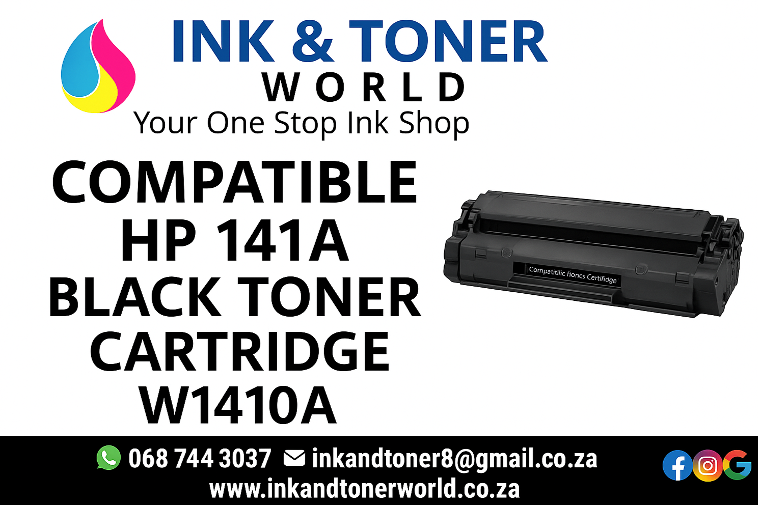Compatible HP 141A Black toner cartridge
