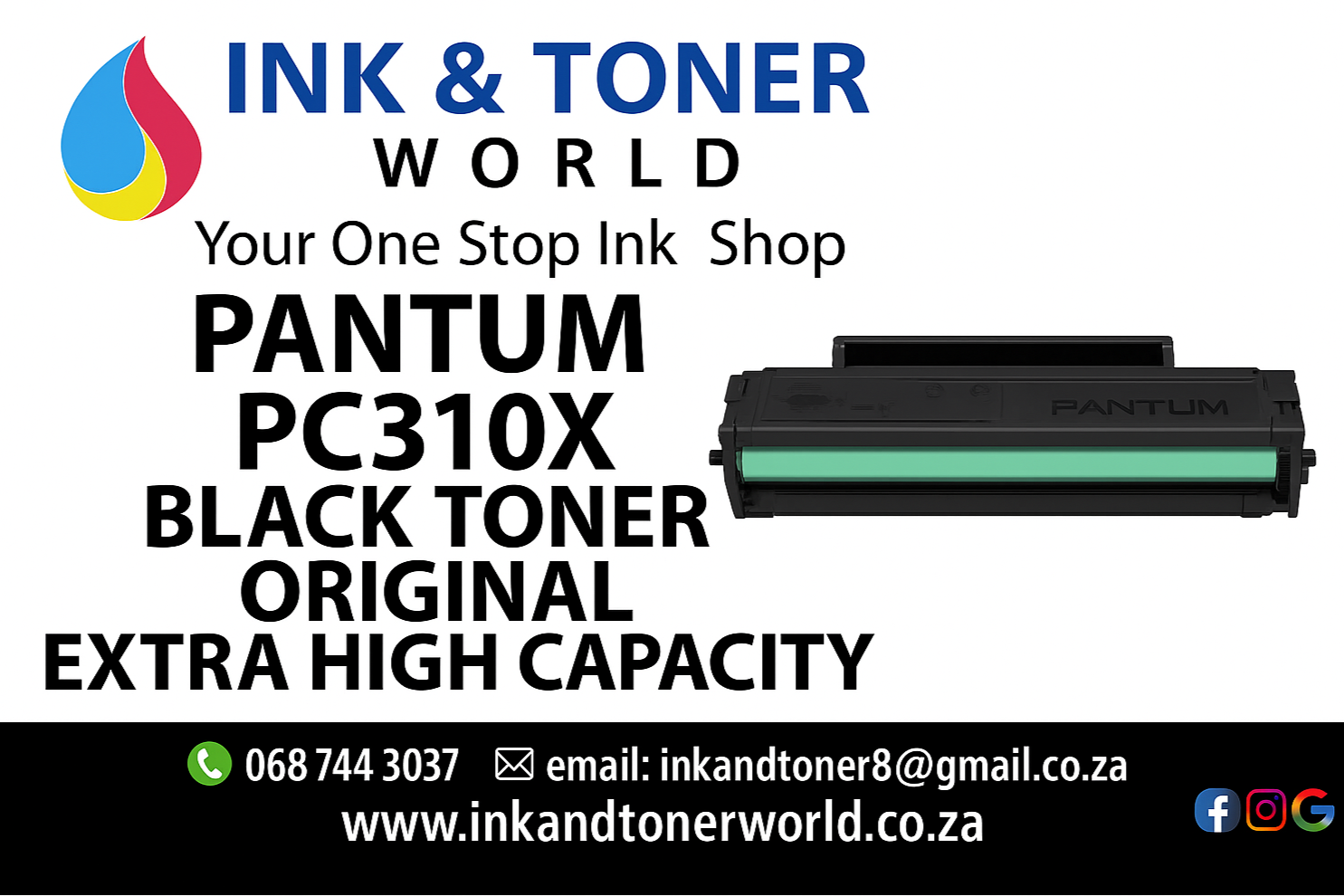 PANTUM PC310X BLACK TONER ORIGINAL EXTRA HIGH CAPACITY