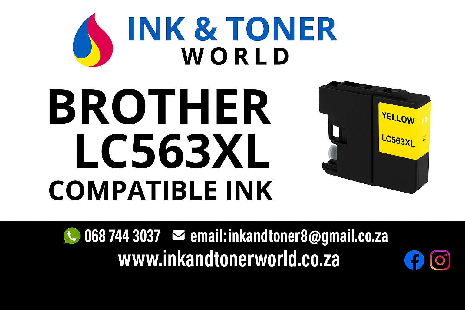 Brother LC563XL Yellow compatible ink cartridge