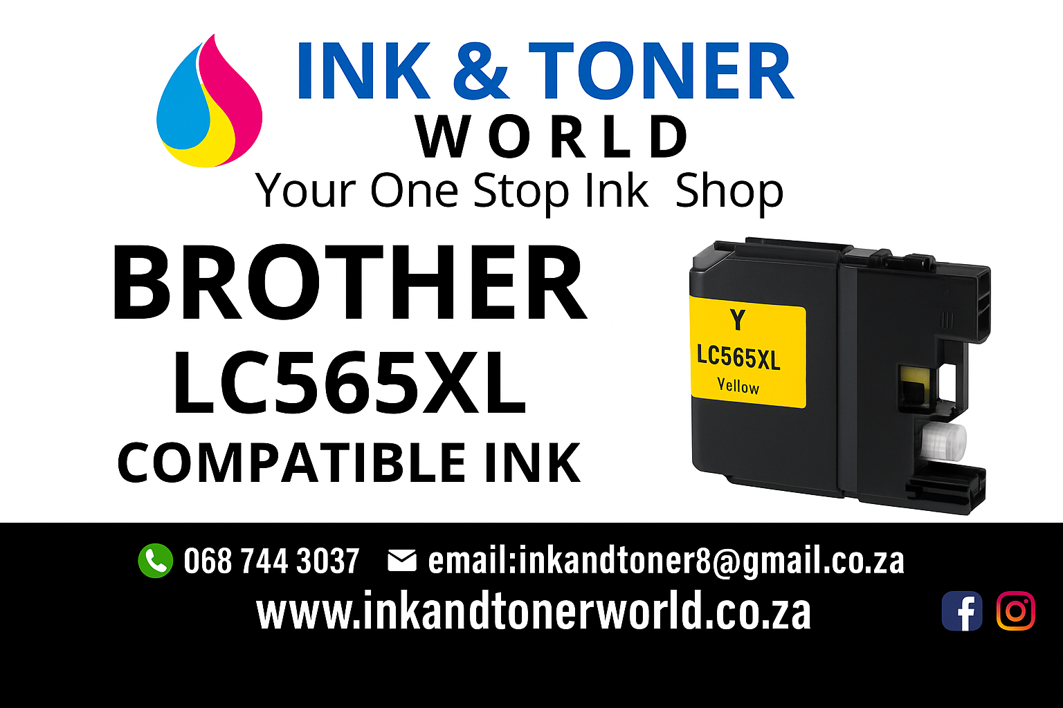 Compatible Brother LC565Xl Yellow Ink Cartridge