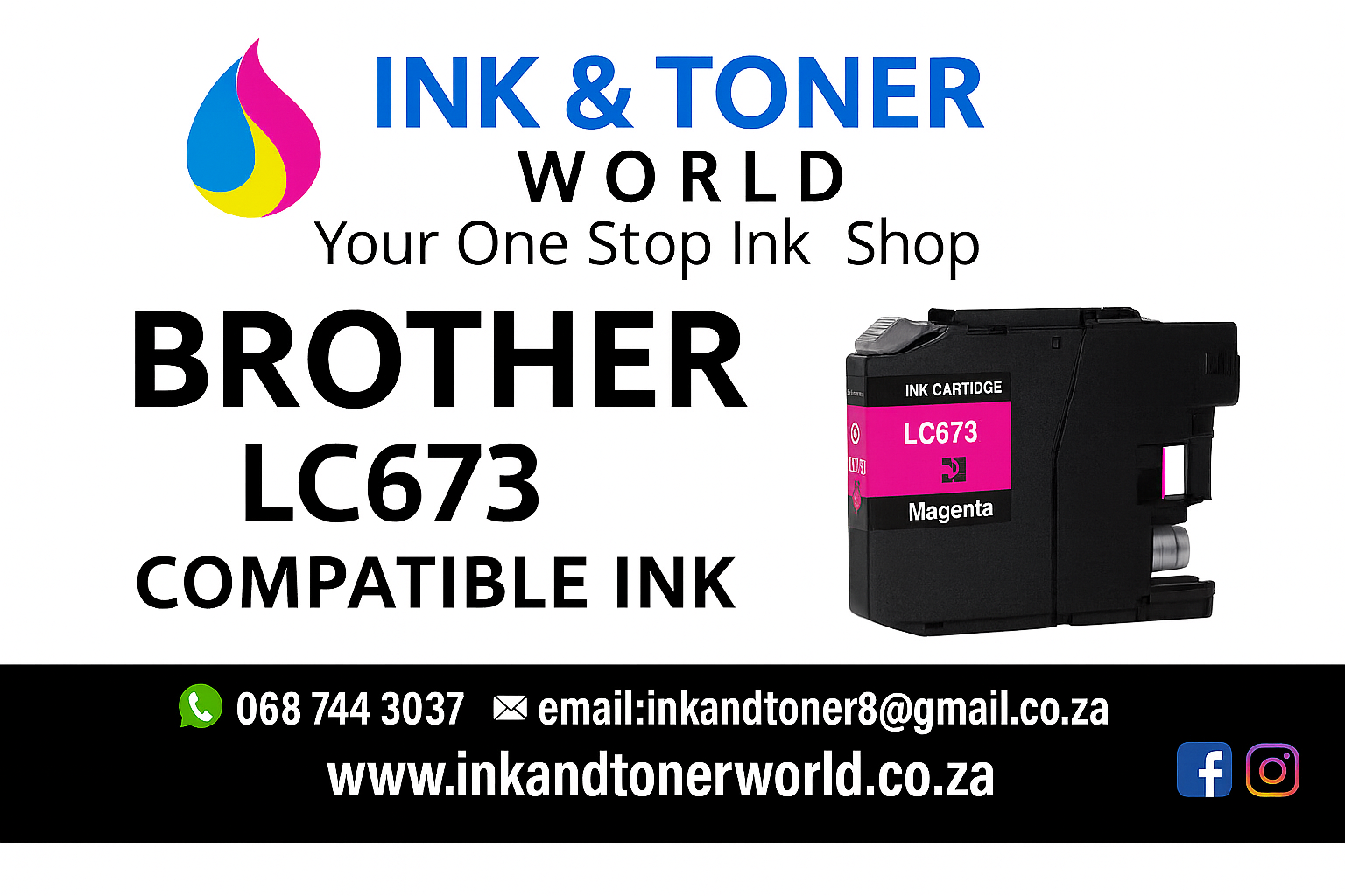 Compatible Brother LC673 Magenta  Ink Cartridge