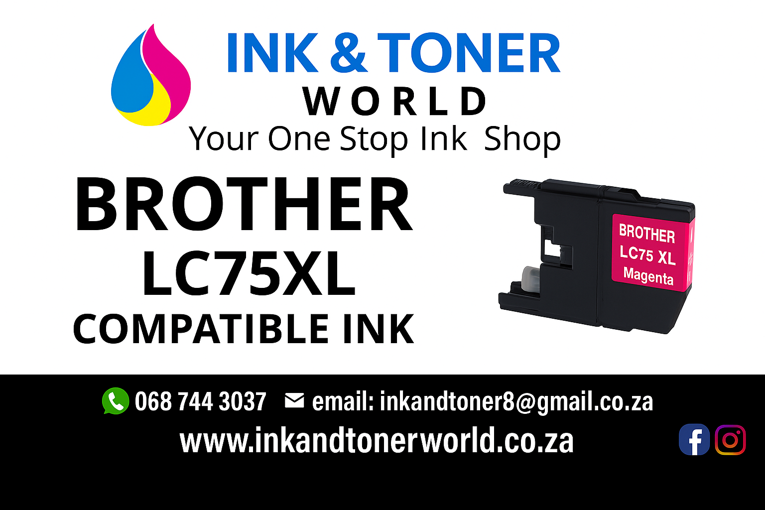 Compatible Brother LC75XL Magenta Ink Cartridges