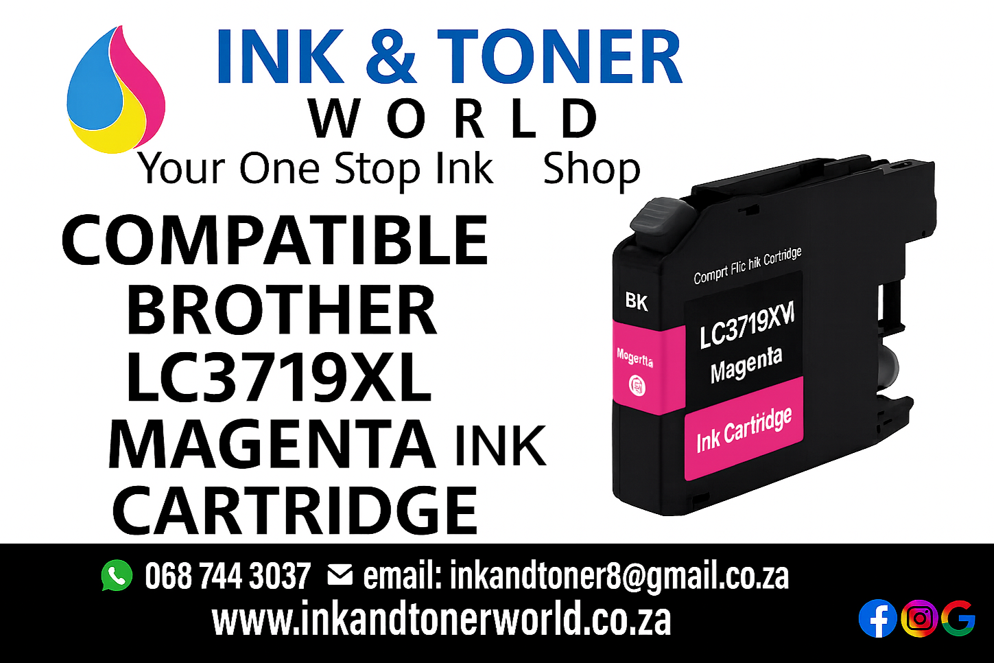 Compatible Brother LC3719XL Magenta ink