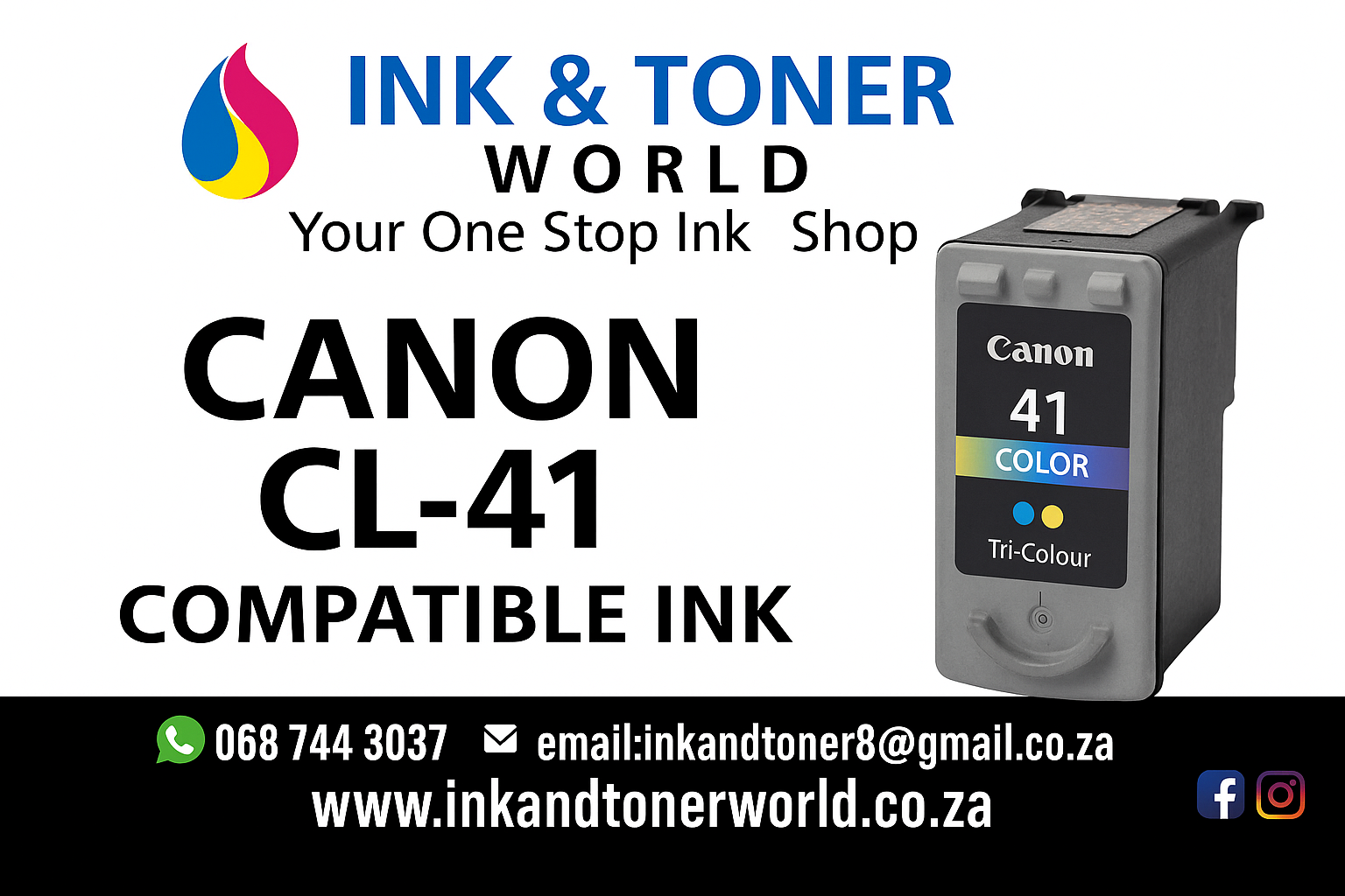 Compatible Canon CL-41 Tri-Colour Ink Cartridge