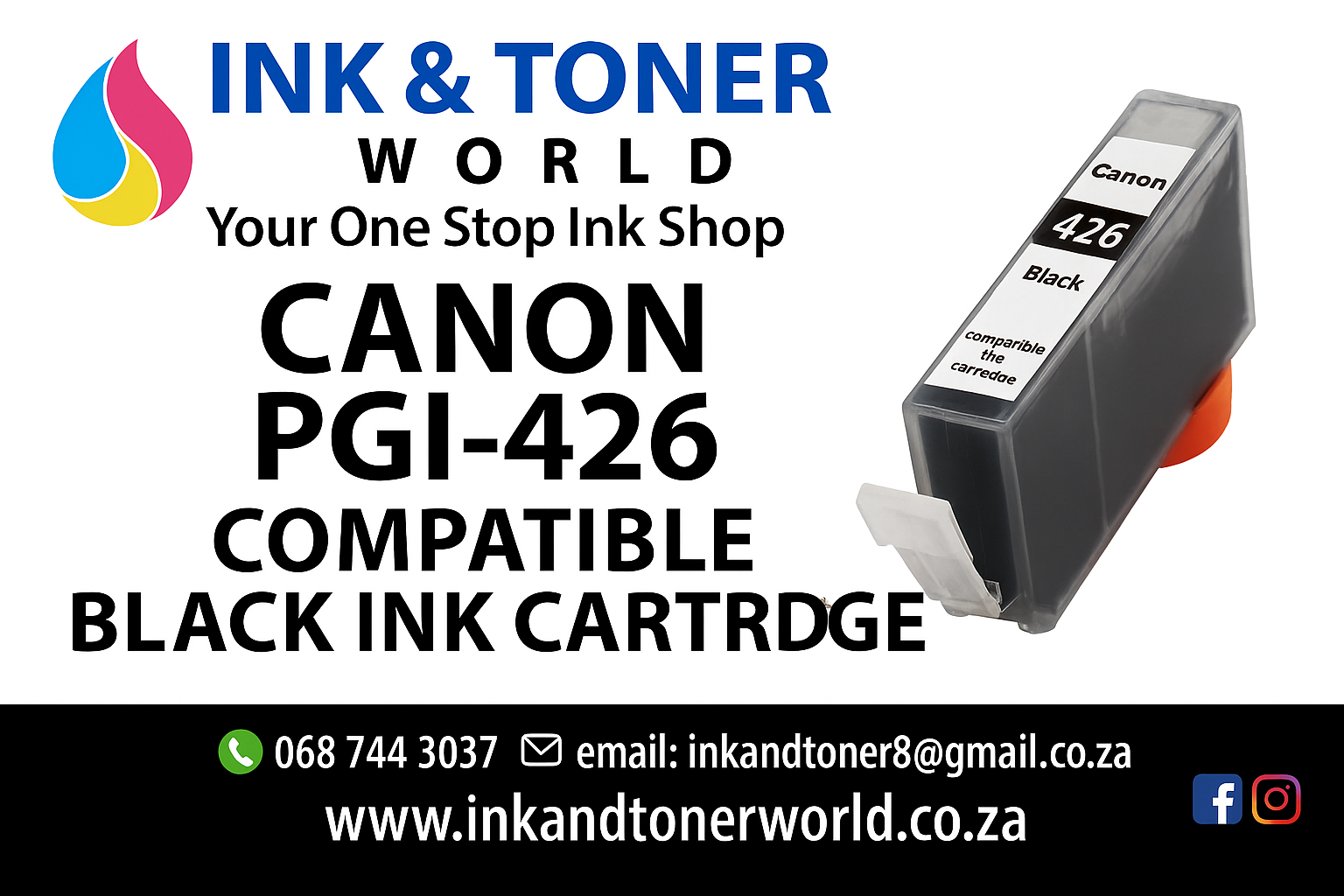 Compatible Canon PGI-426 Black Ink Cartridge
