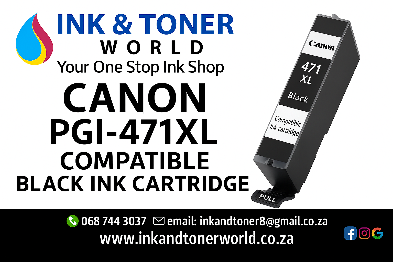 Compatible Canon PGI 471XL Black Ink Cartridge