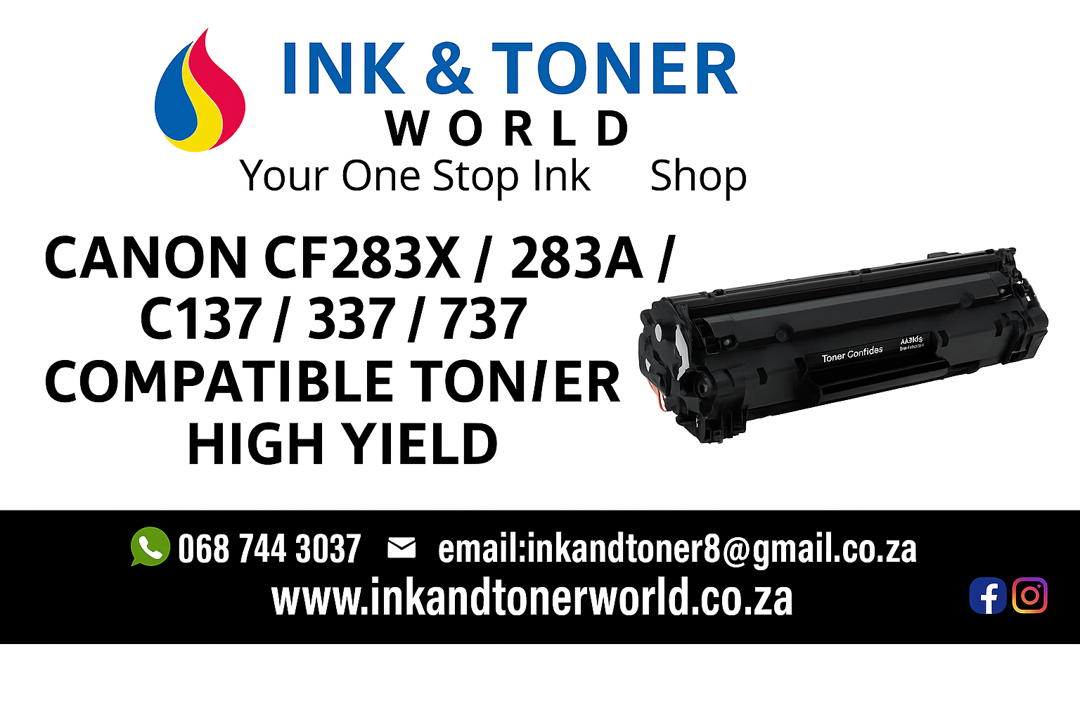 Canon CF283X/283A/C137/337/737 compatible toner  High-Yield Toner