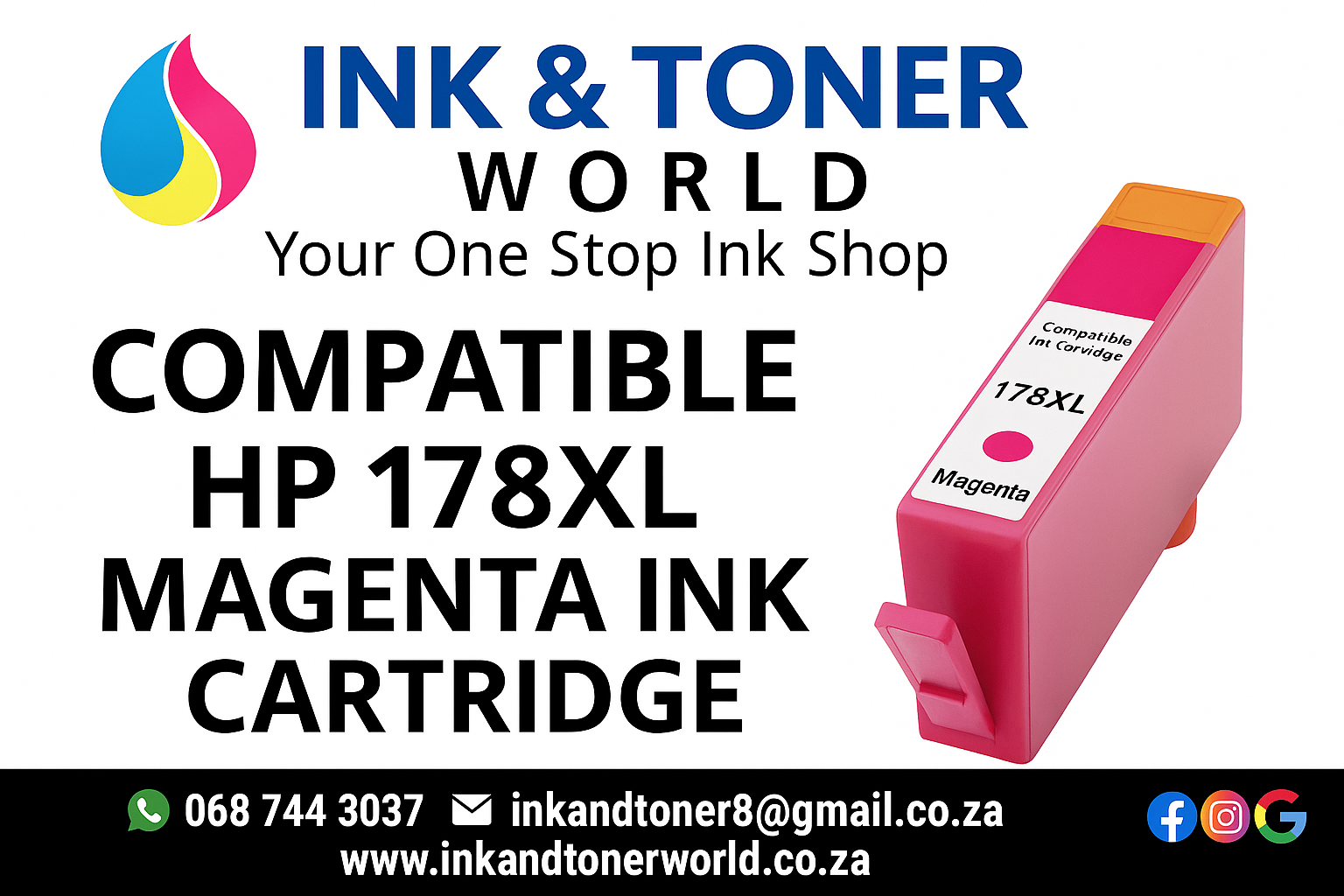 Compatible HP 178XL Magenta ink Cartridge