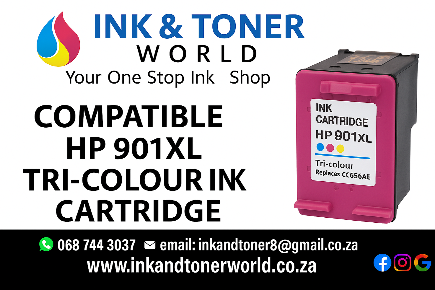 Compatible HP 901XL Colour Ink (CC656AE)