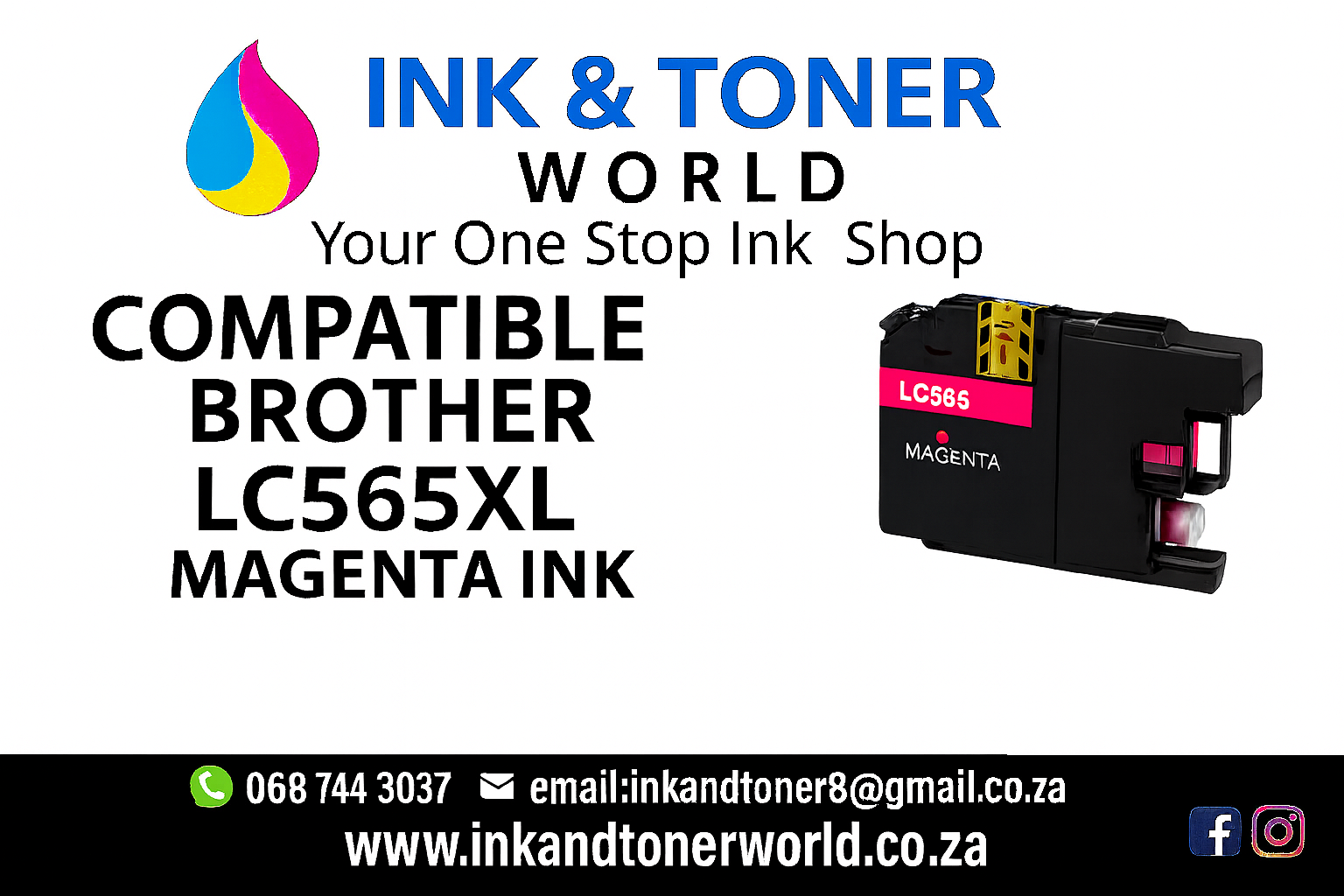 Compatible Brother LC565Xl Magenta ink