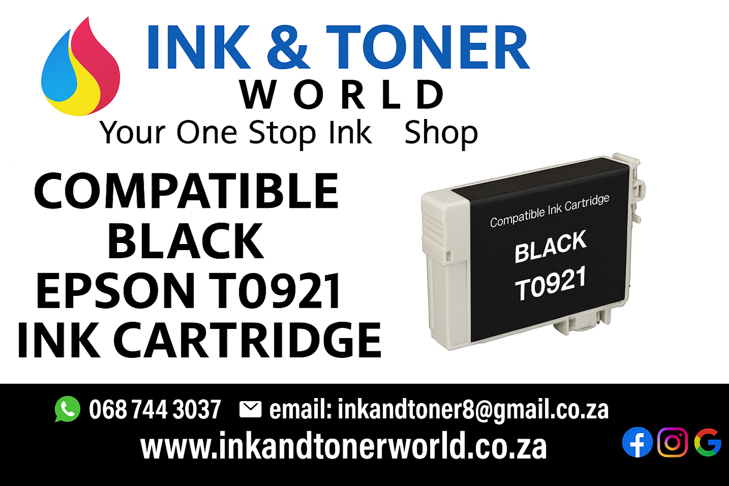 Compatible Black Epson T0921 Ink Cartridge