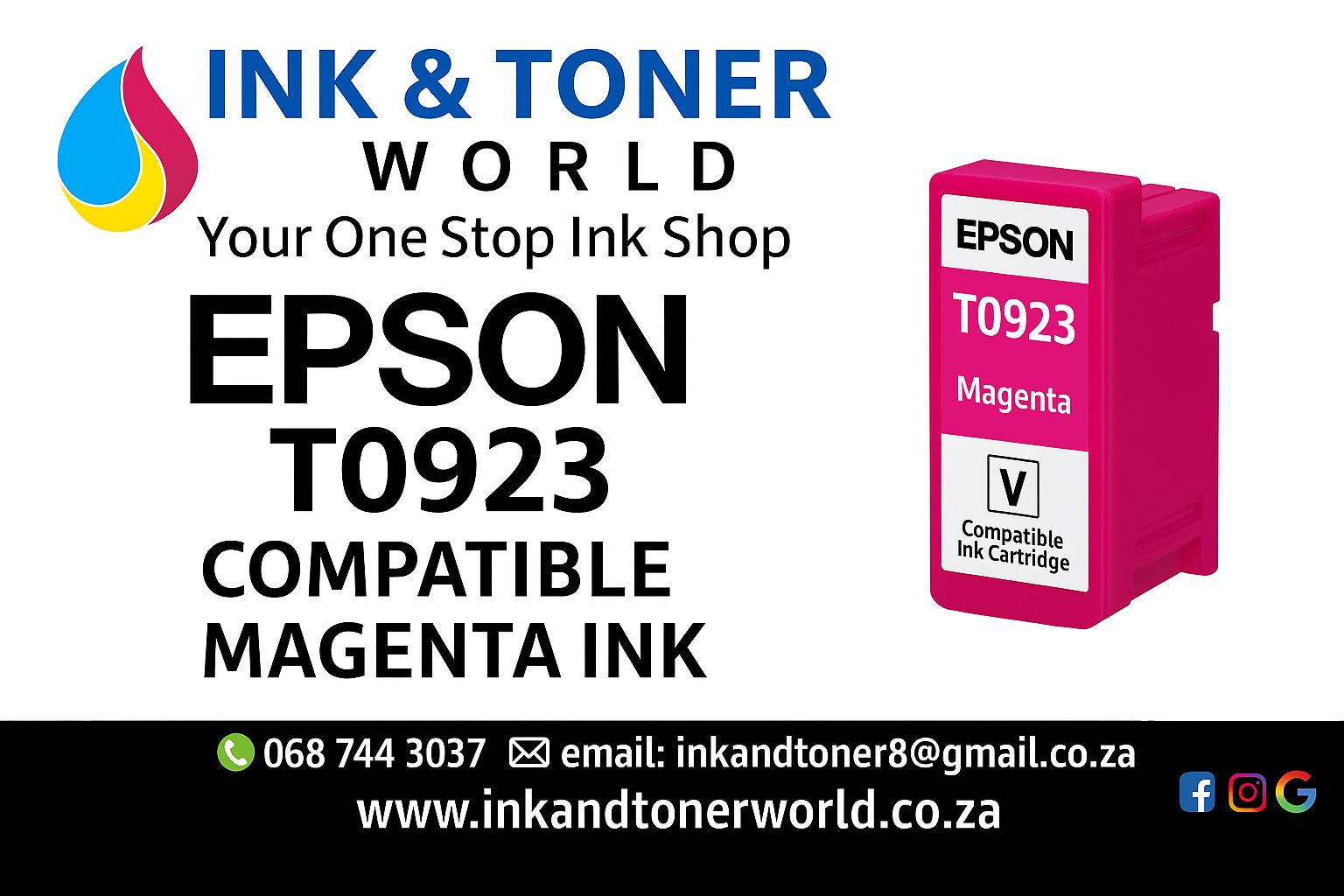 Compatible Epson T0923 Magenta Ink Cartridge
