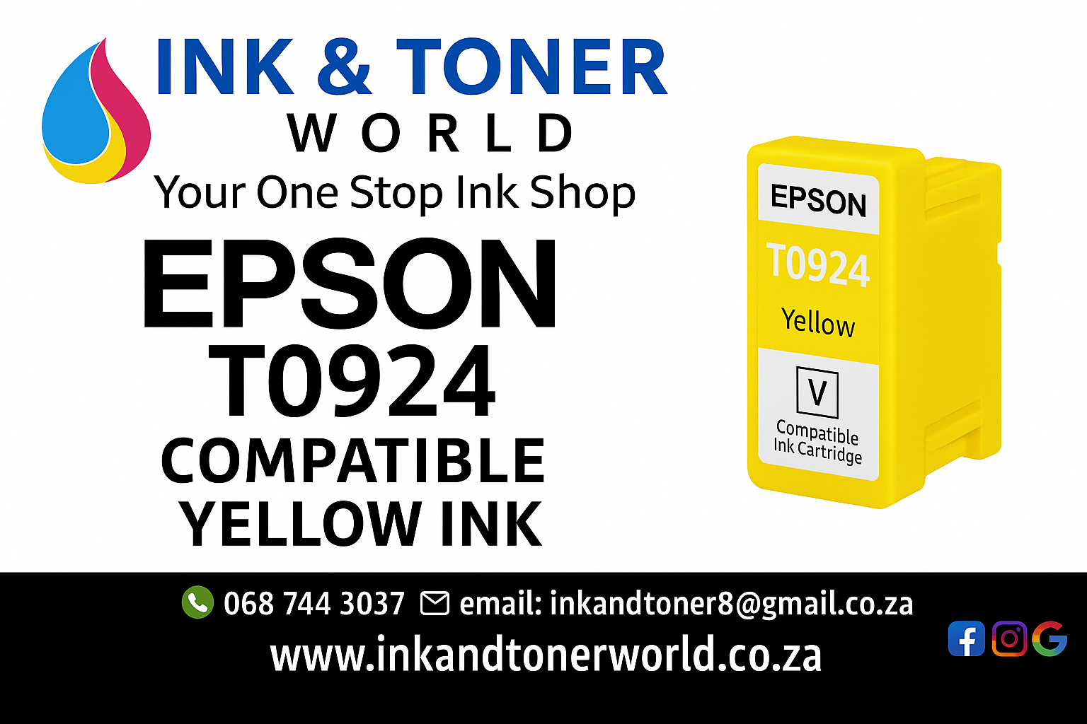 Compatible Epson T0924 Yellow Ink Cartridge