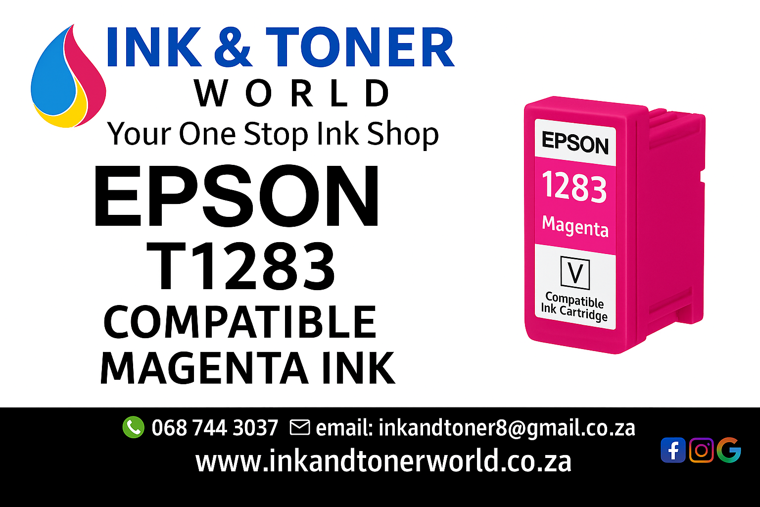 Compatible Epson T1283 Magenta  Ink