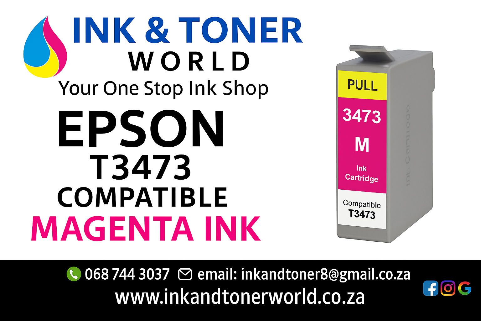 Compatible Epson T3473 Magenta  Ink Cartridge