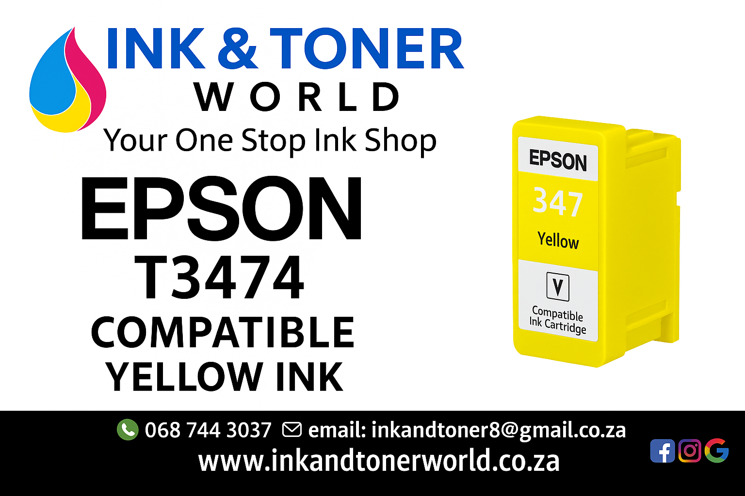 Compatible Epson T3474 Yellow  Ink