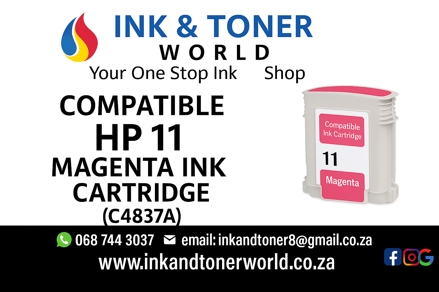 Compatible HP 11 Magenta  Cartridge (C4837A)
