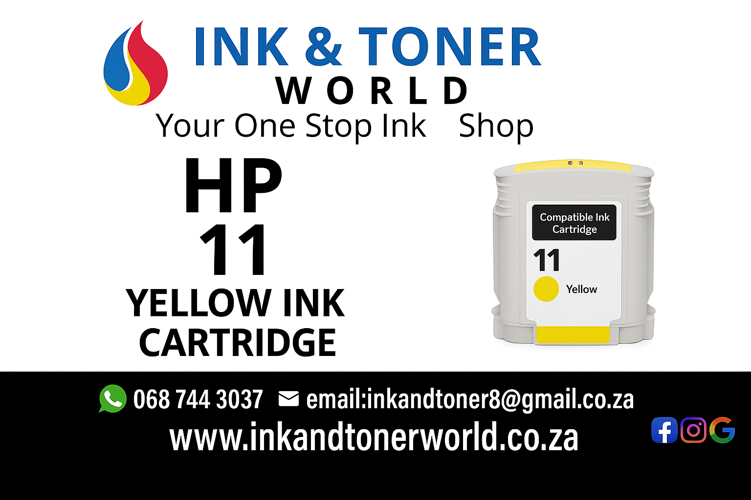 Compatible HP 11 Yellow Generic Cartridge (C4838A)
