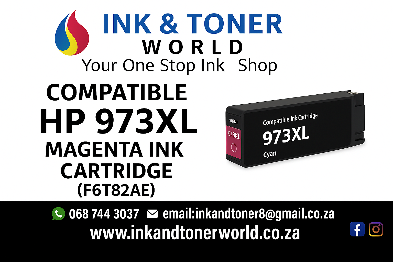Compatible HP 973XL Magenta  Ink (F6T82AE)