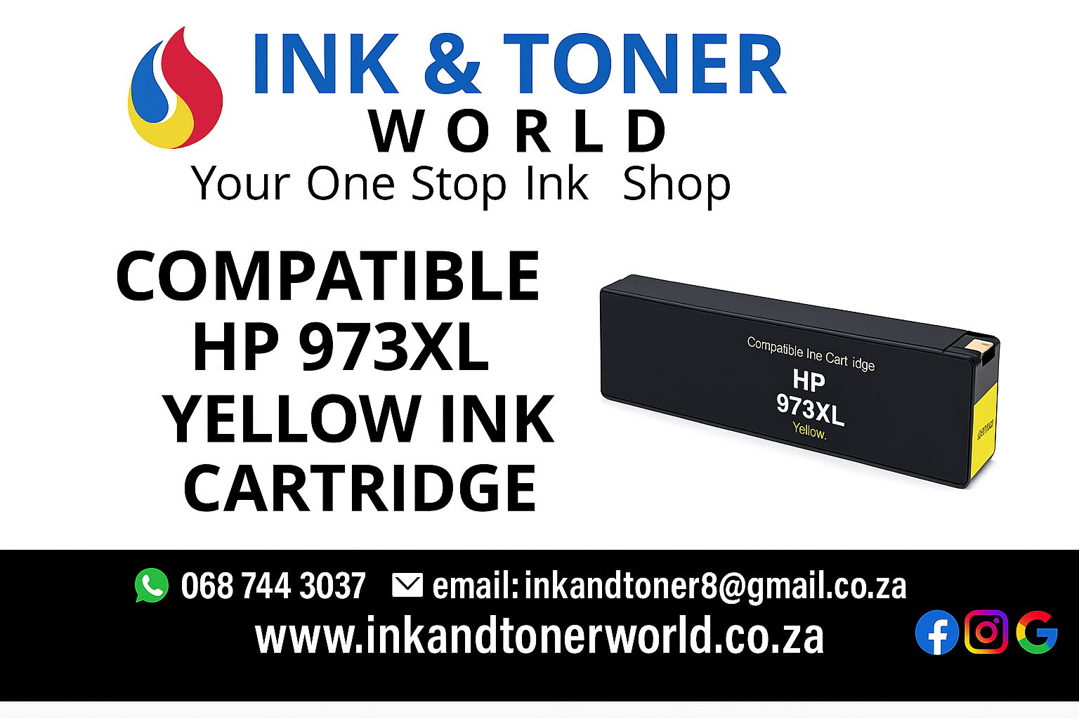 Compatible HP 973XL Yellow Ink Cartridge
