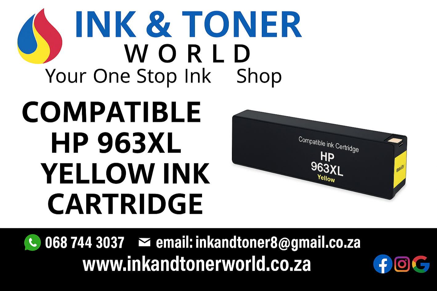 Compatible HP 963XL Ink Cartridge Yellow