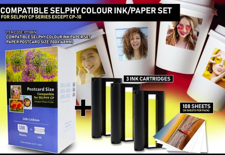 Compatible Canon Colour Ink + Paper Set (PT-108in)