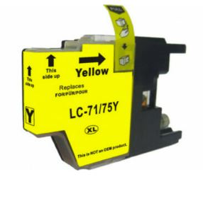 Compatible Brother LC75XL Yellow Ink